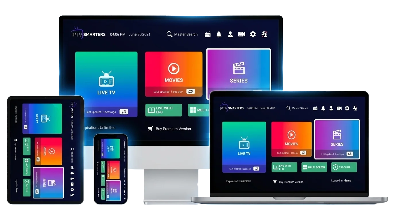 IPTV on TV, laptop, tablet and phone